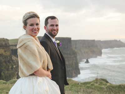 Jennifer and Scott at the Cliffs of Moher March 2015